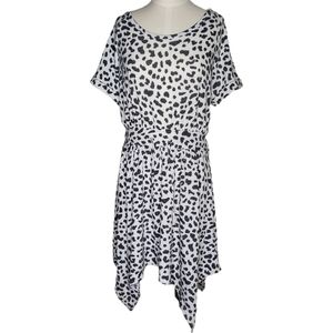 Susina Leopard Scooper Neck dress